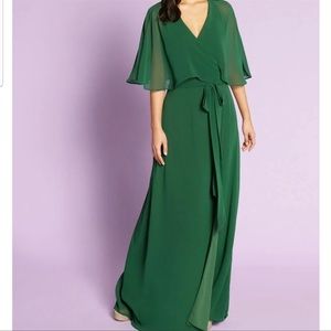 ModCloth Queen Of Eden green maxi wrap dress